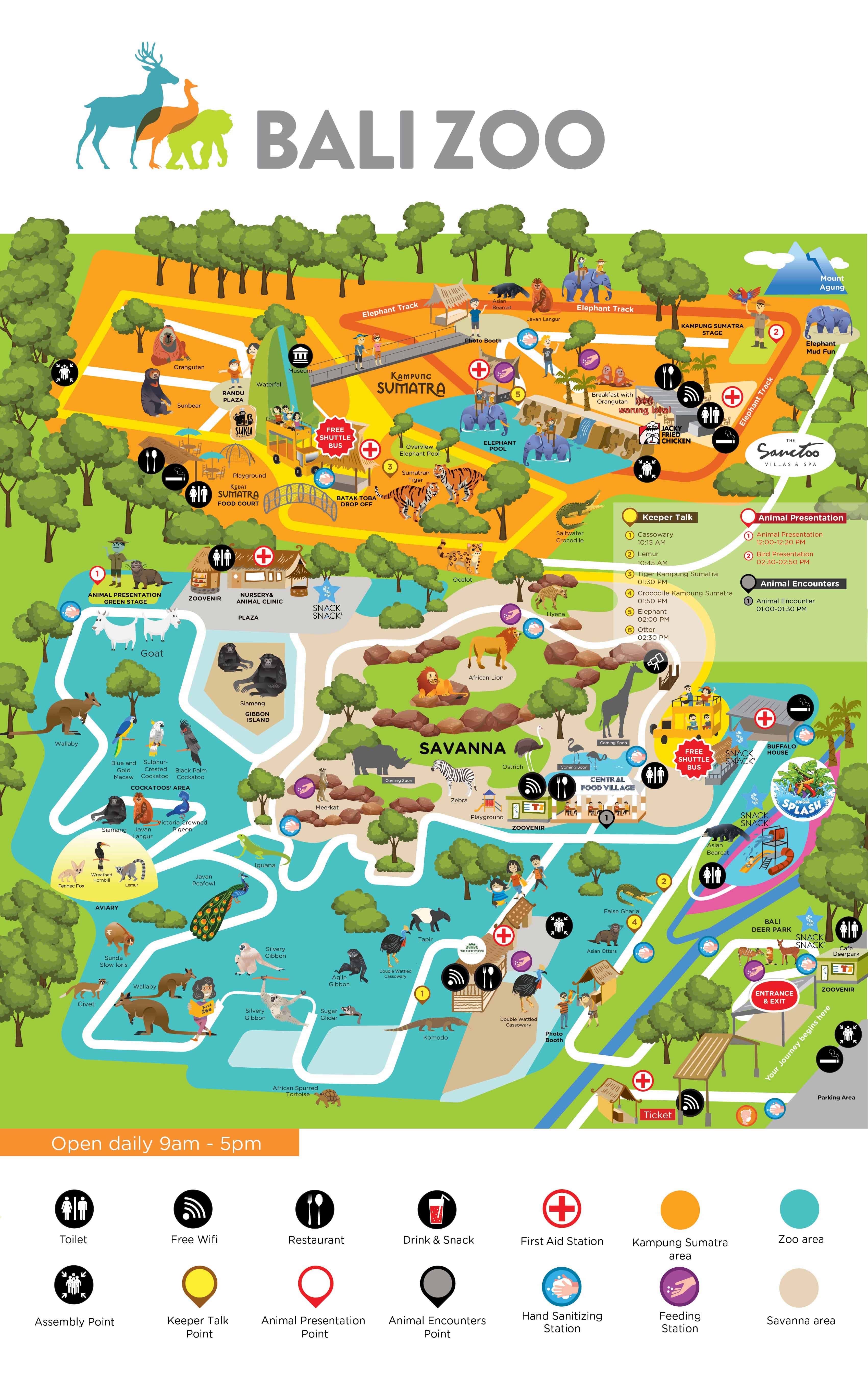 Bali Zoo Map